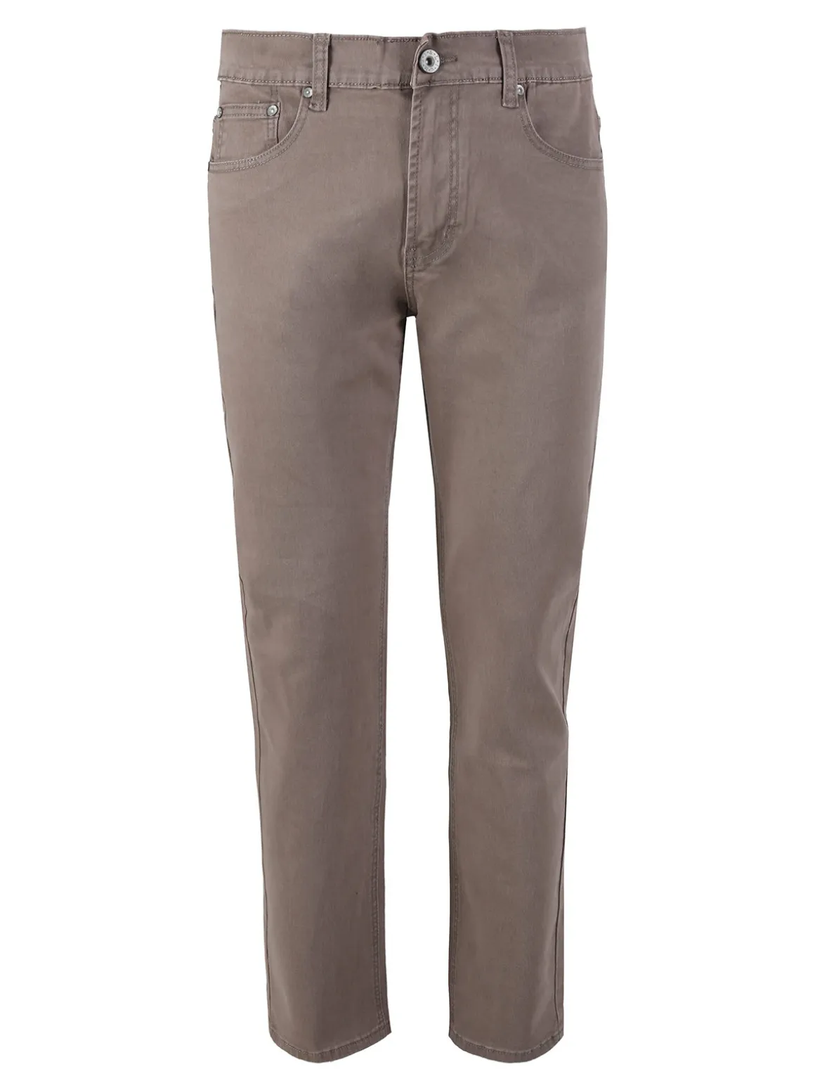 Max & Liu Pantaloni da uomo regular fit in cotone taglie grandi - marrone