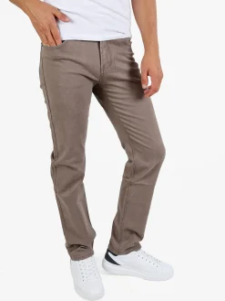Max & Liu Pantaloni da uomo regular fit in cotone taglie grandi - marrone