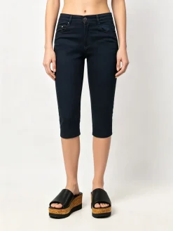 Max & Liu Pantaloni donna a pinocchietto in cotone