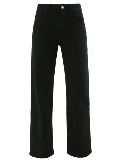 Max & Liu Pantaloni donna jeans a gamba larga - nero