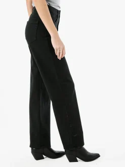 Max & Liu Pantaloni donna jeans a gamba larga - nero