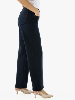 Max & Liu Pantaloni donna jeans a gamba larga - blu scuro