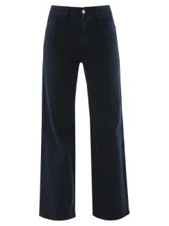 Max & Liu Pantaloni donna jeans a gamba larga - blu scuro