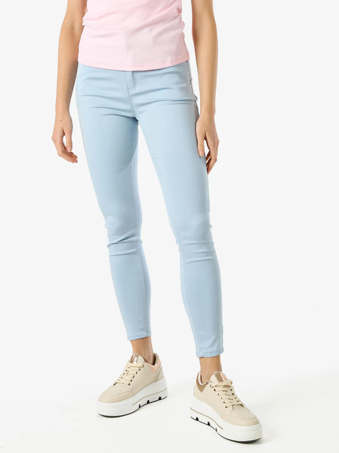 Max & Liu Pantaloni donna push-up - azzurro