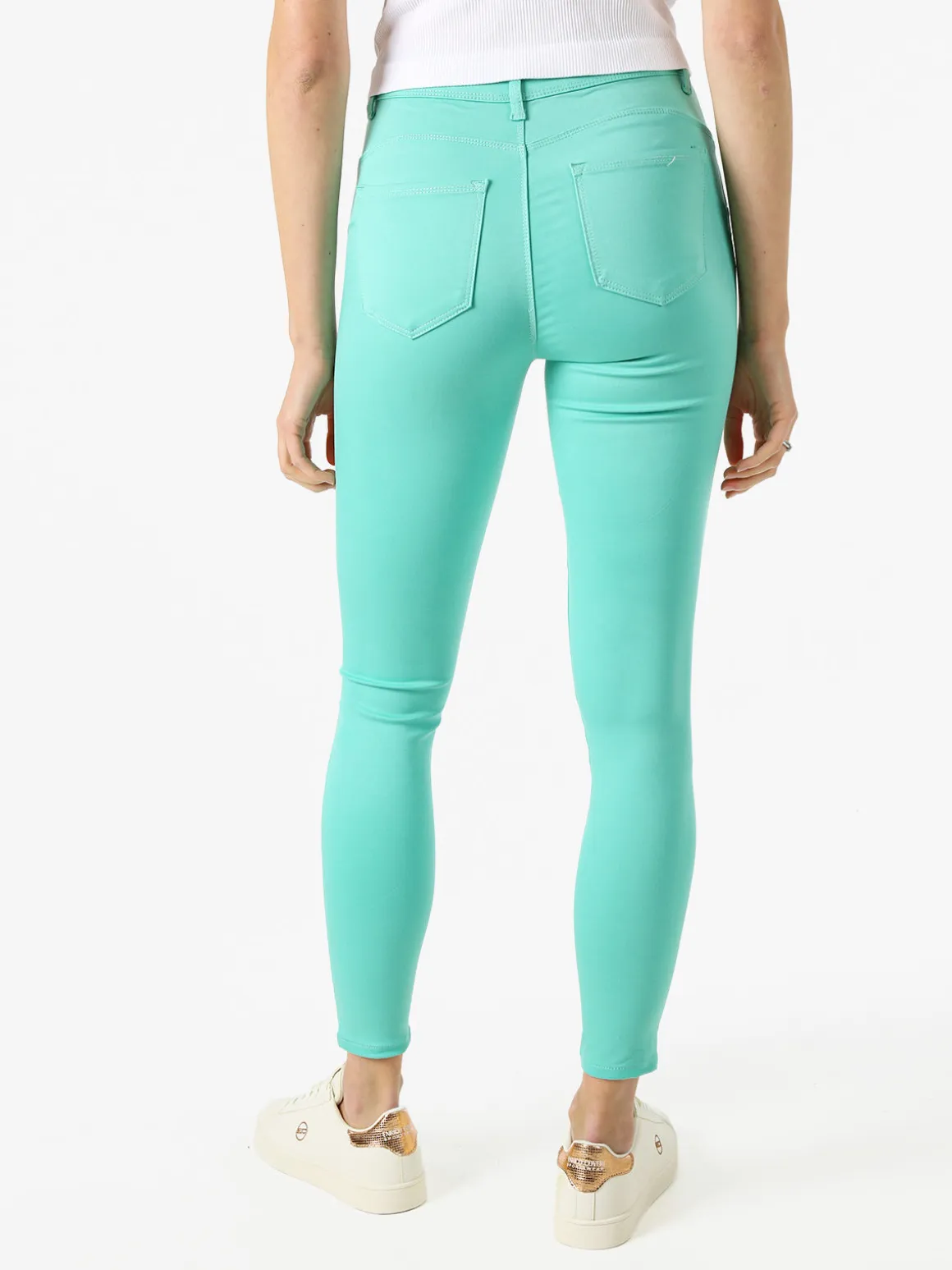 Max & Liu Pantaloni donna push-up - acqua marina