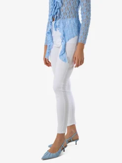 Max & Liu Pantaloni donna push-up - bianco