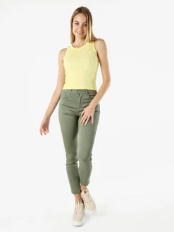 Max & Liu Pantaloni donna push-up - verde