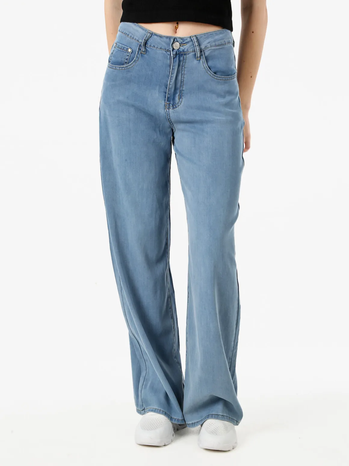 Max & Liu Pantaloni jeans leggeri a gamba larga - jeans