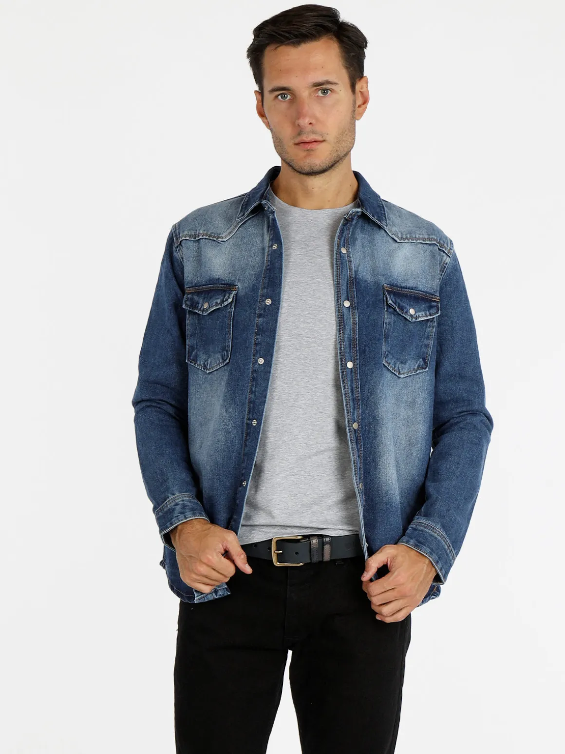 Max Tre Camicia uomo in jeans