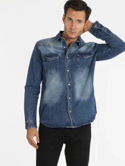 Max Tre Camicia uomo in jeans