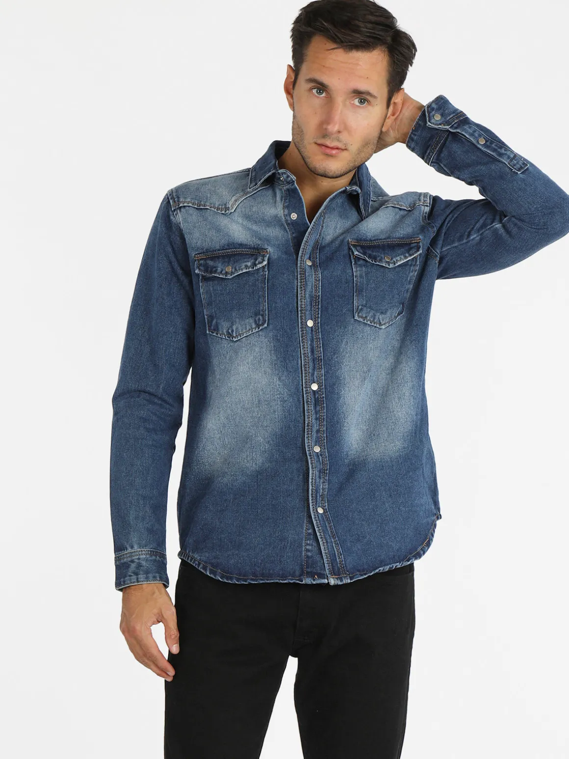 Max Tre Camicia uomo in jeans
