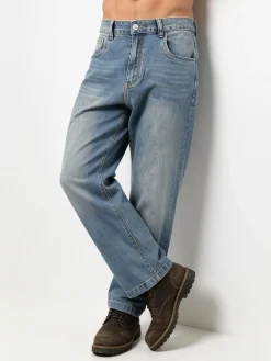 Max Tre Jeans da uomo a gamba larga