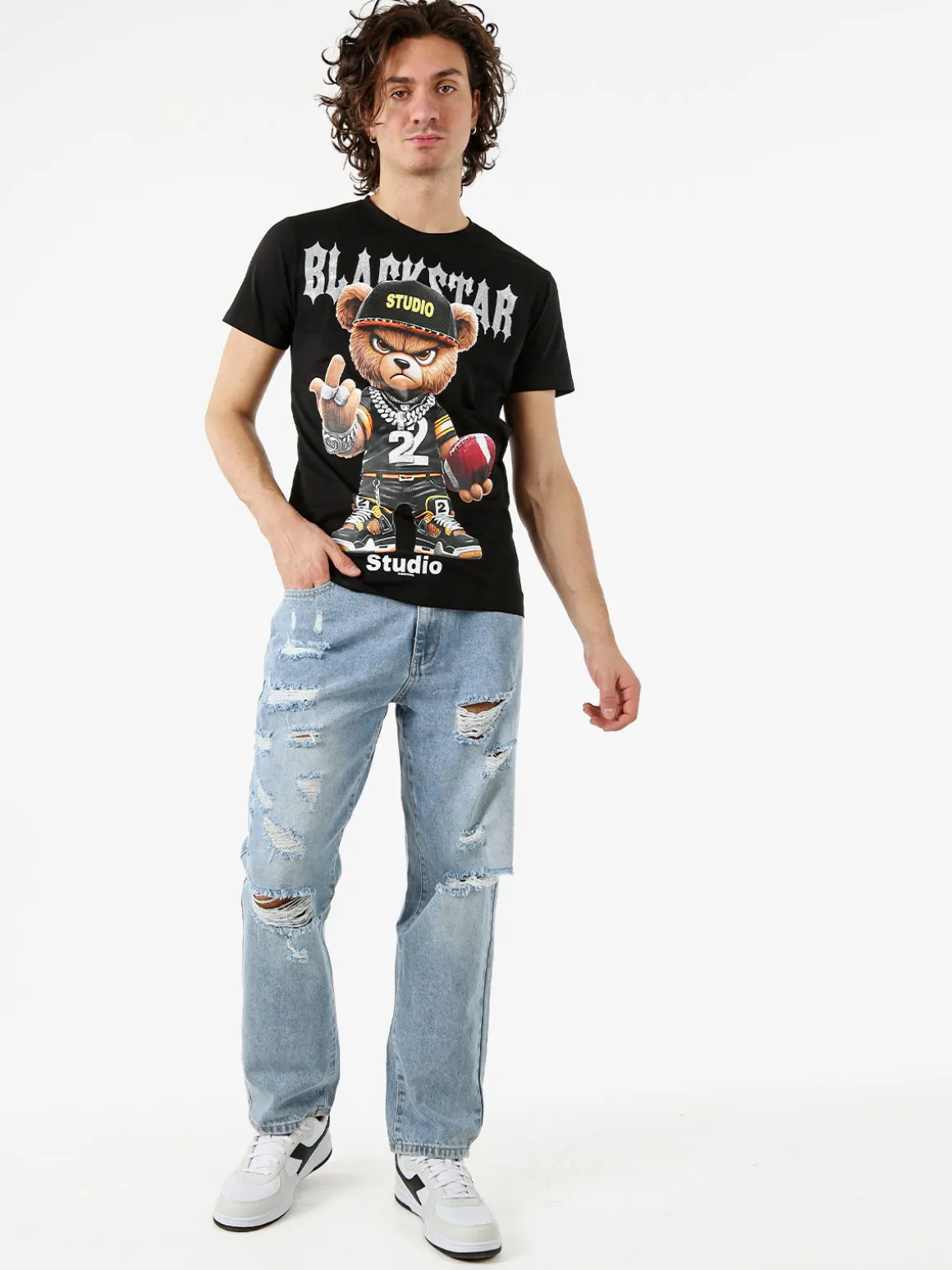 Max Tre Jeans da uomo strappati - jeans