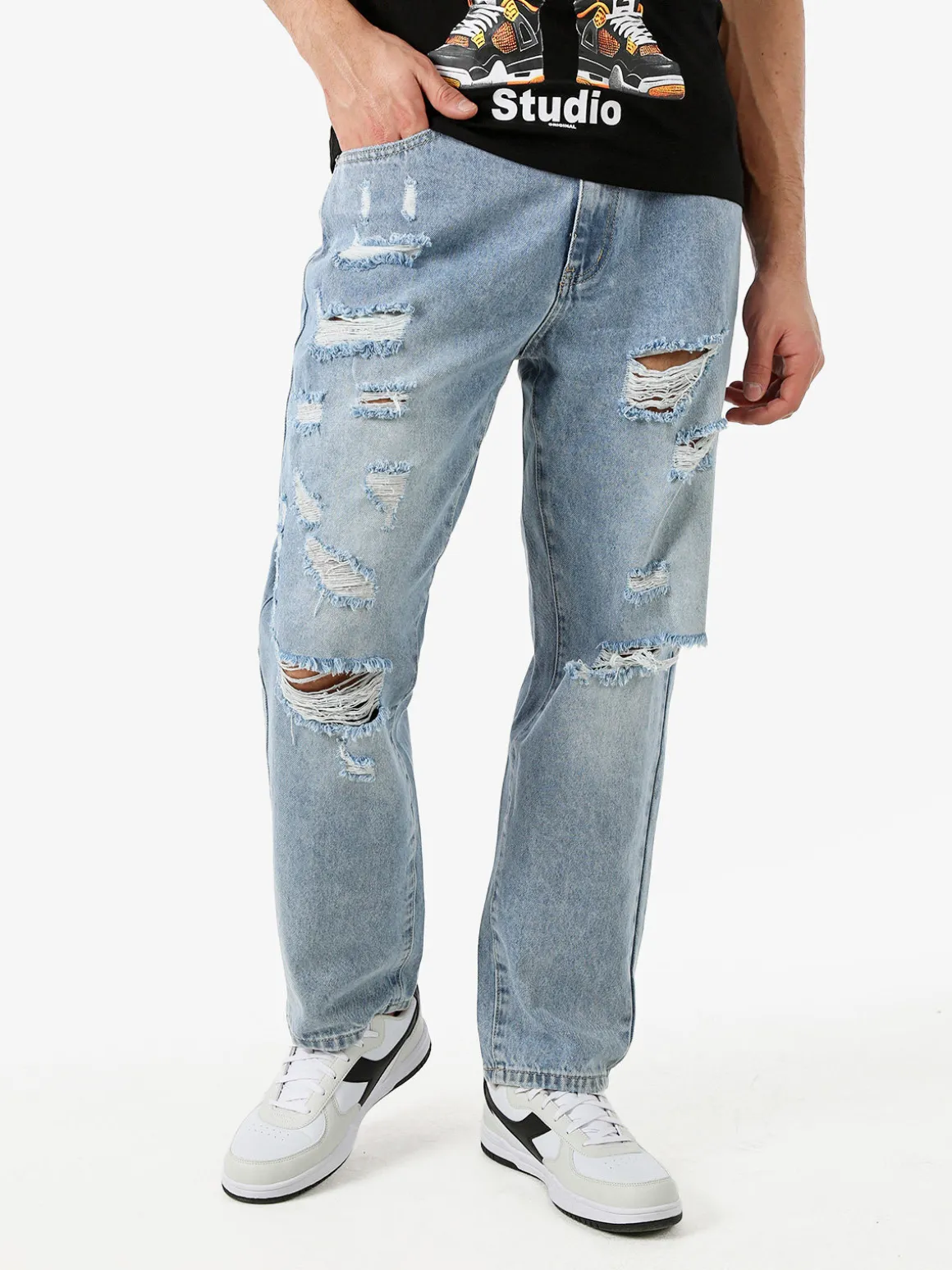 Max Tre Jeans da uomo strappati - jeans
