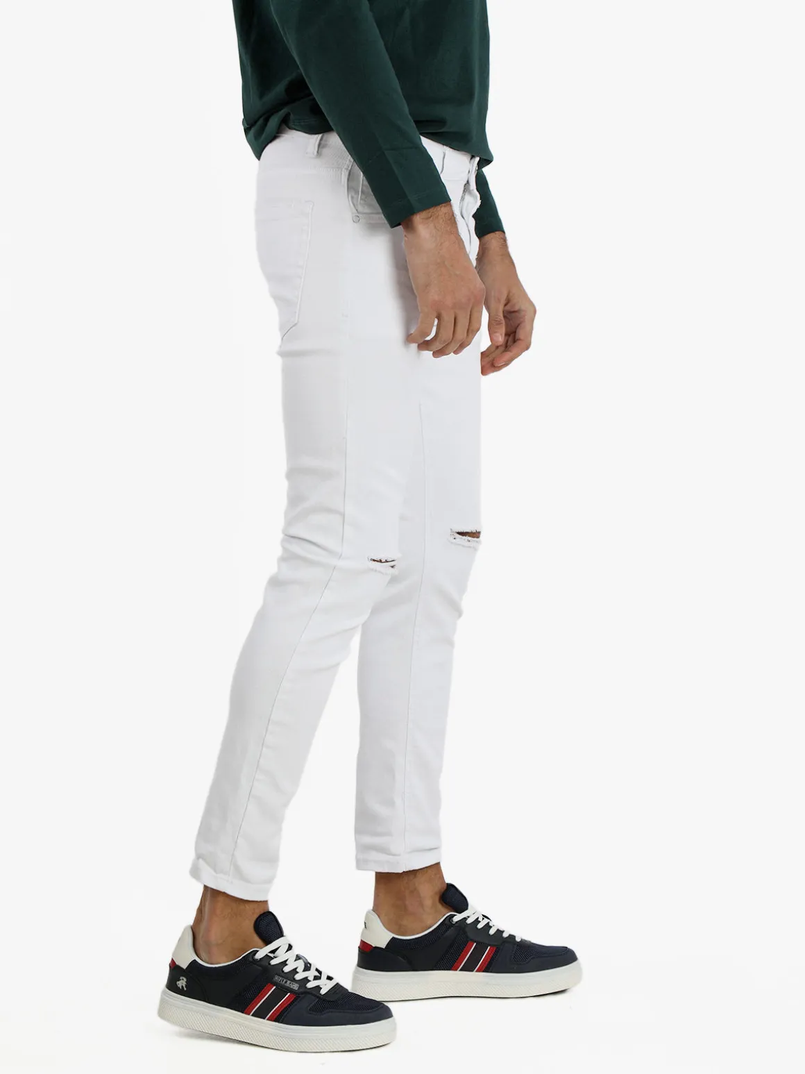 Max Tre Jeans slim fit uomo con strappi