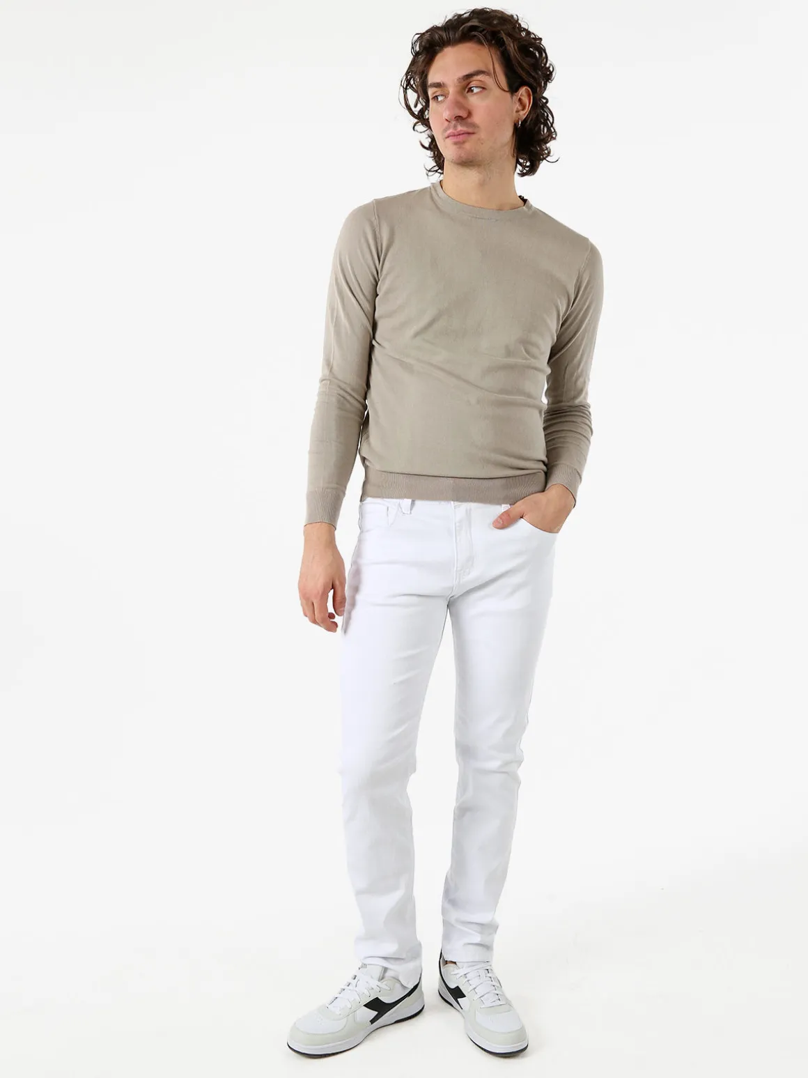 Max Tre Pantaloni jeans skinny da uomo - bianco