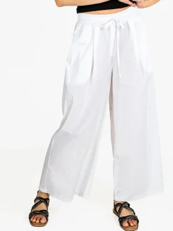 Maya Pantaloni donna a gamba larga in cotone