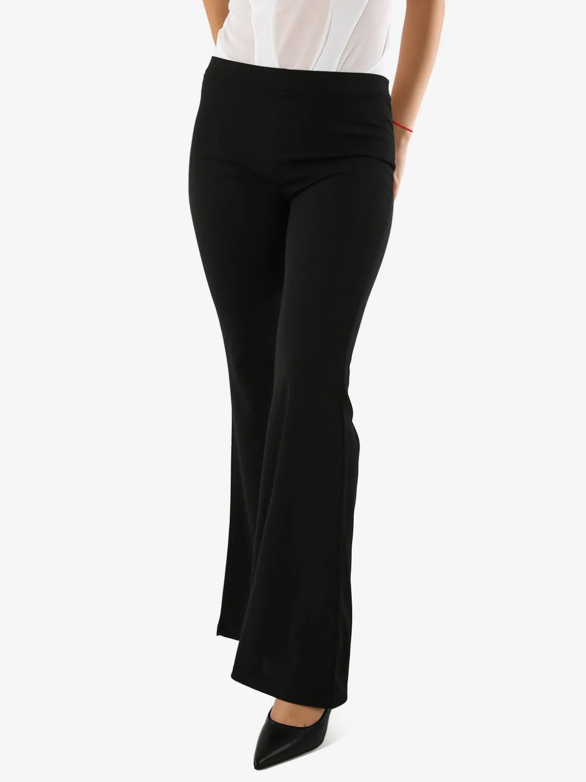 Maya Pantaloni eleganti da donna con finale a zampa - nero