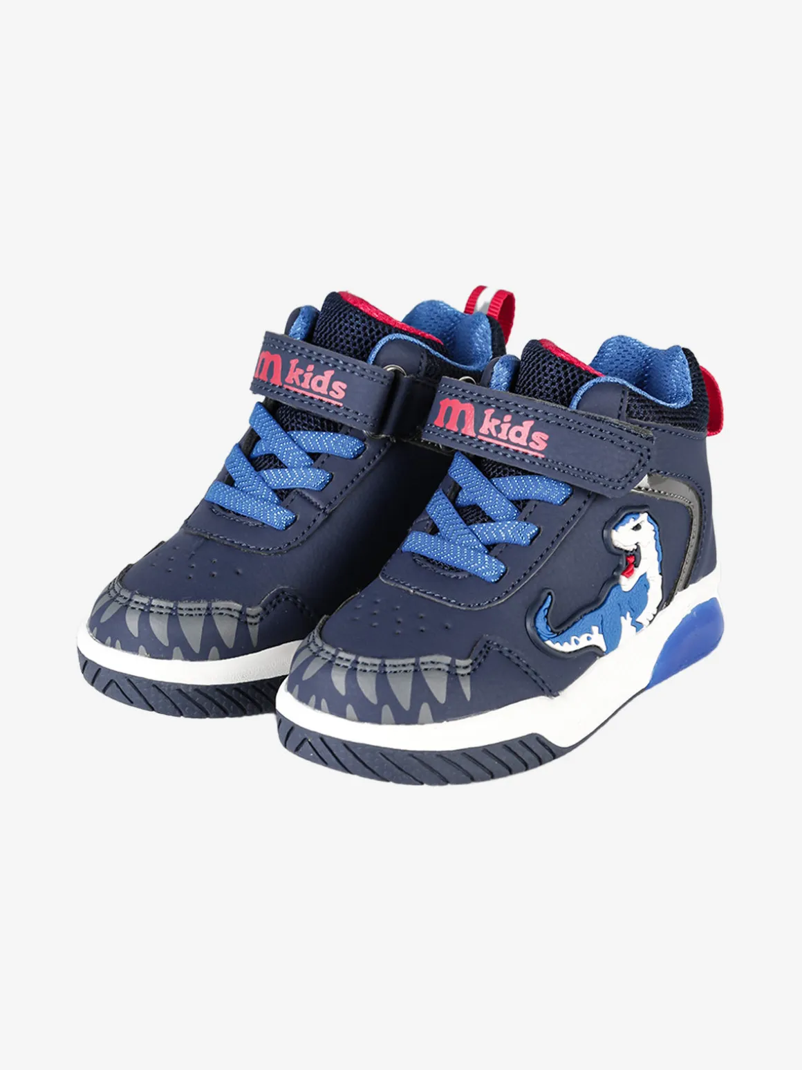 Melania Sneakers alte da bambino con luci e cinturino a strappo