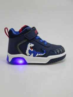 Melania Sneakers alte da bambino con luci e cinturino a strappo