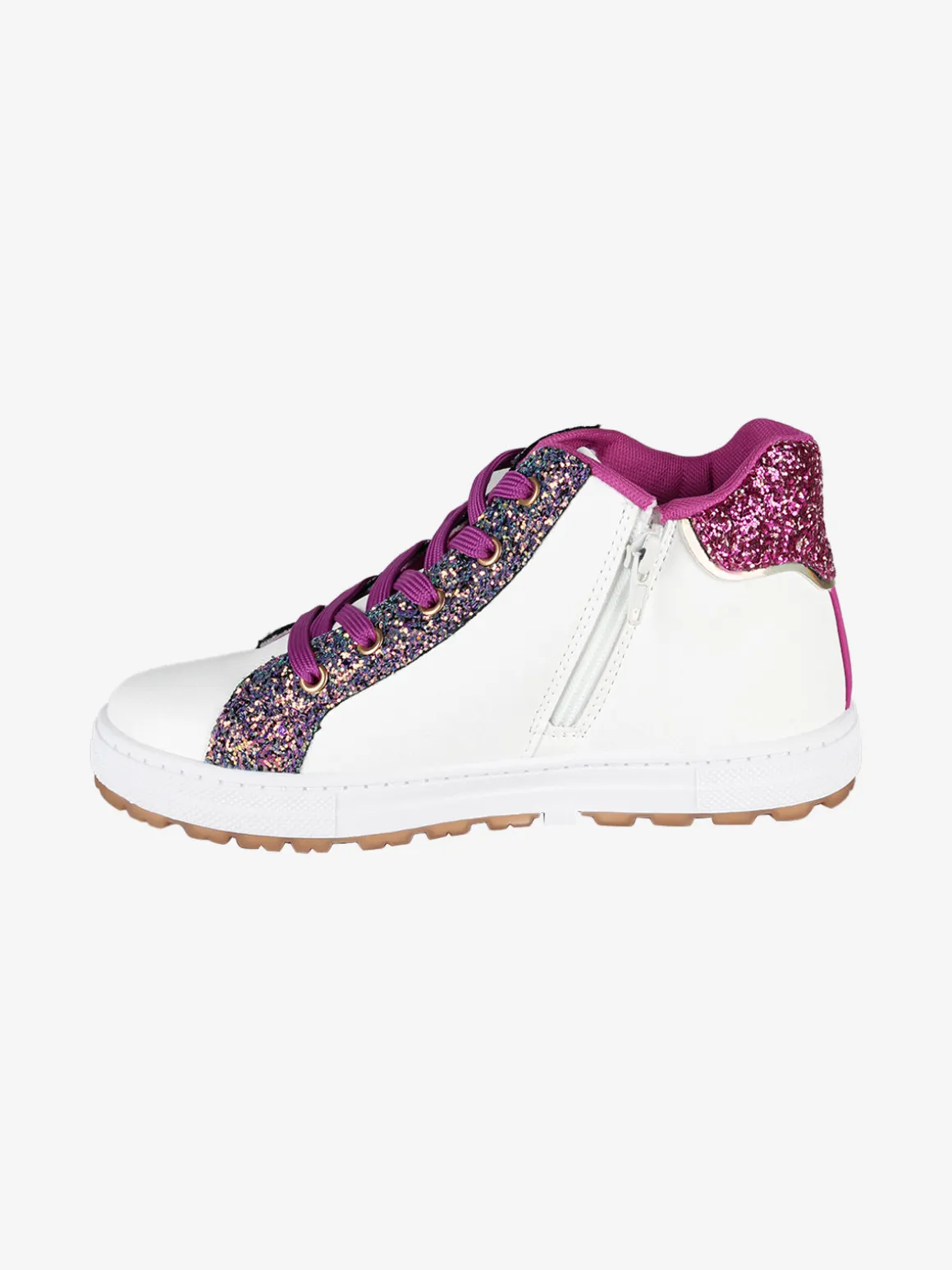 Melania Sneakers alte da ragazza con paillettes colorate