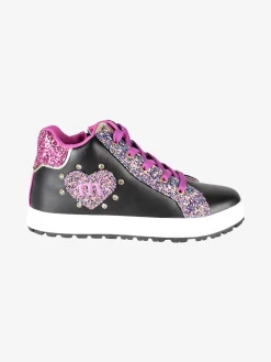 Melania Sneakers alte da ragazza con paillettes colorate