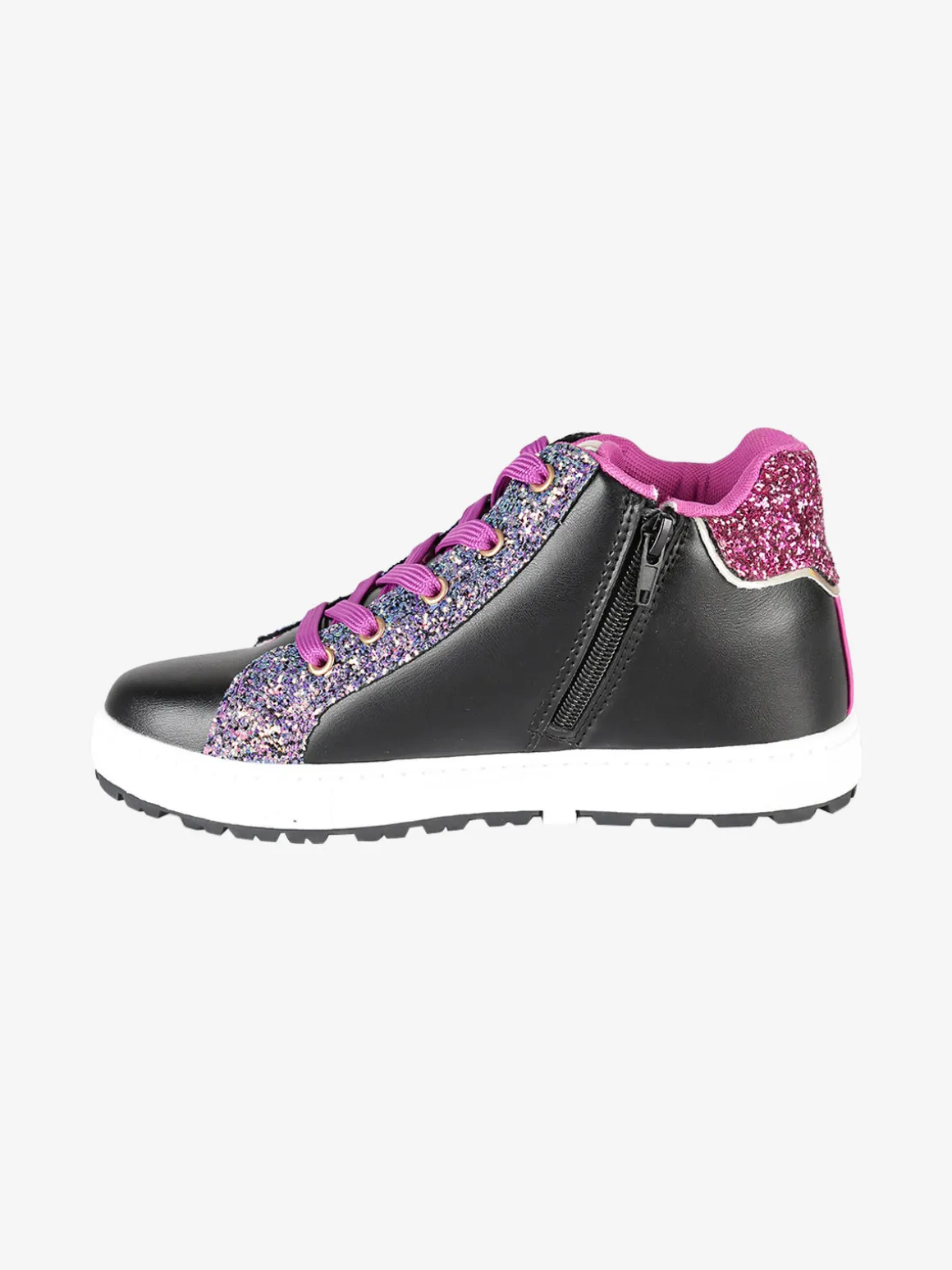 Melania Sneakers alte da ragazza con paillettes colorate