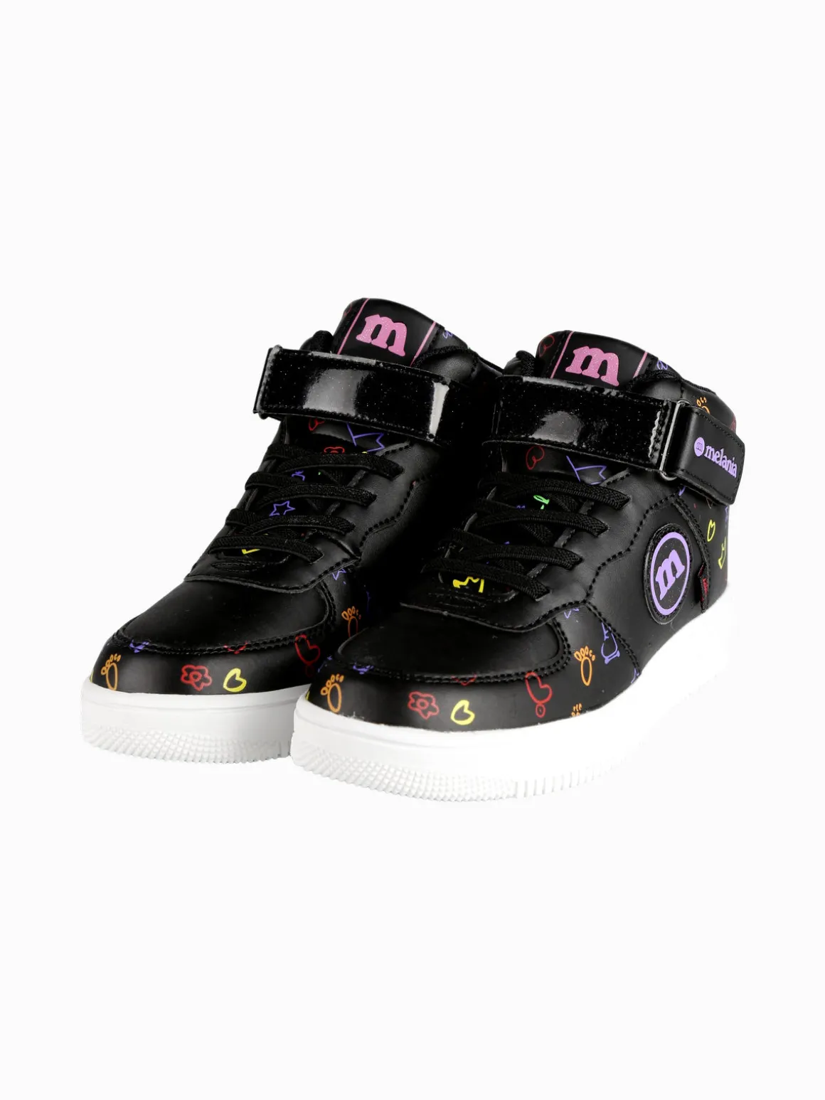 Melania Sneakers alte da ragazza con strappo