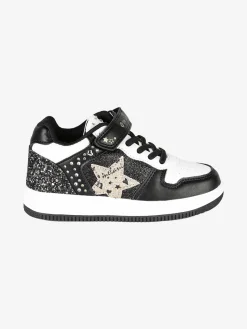 Melania Sneakers da bambina bicolore con cinturino a strappo