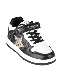 Melania Sneakers da bambina bicolore con cinturino a strappo