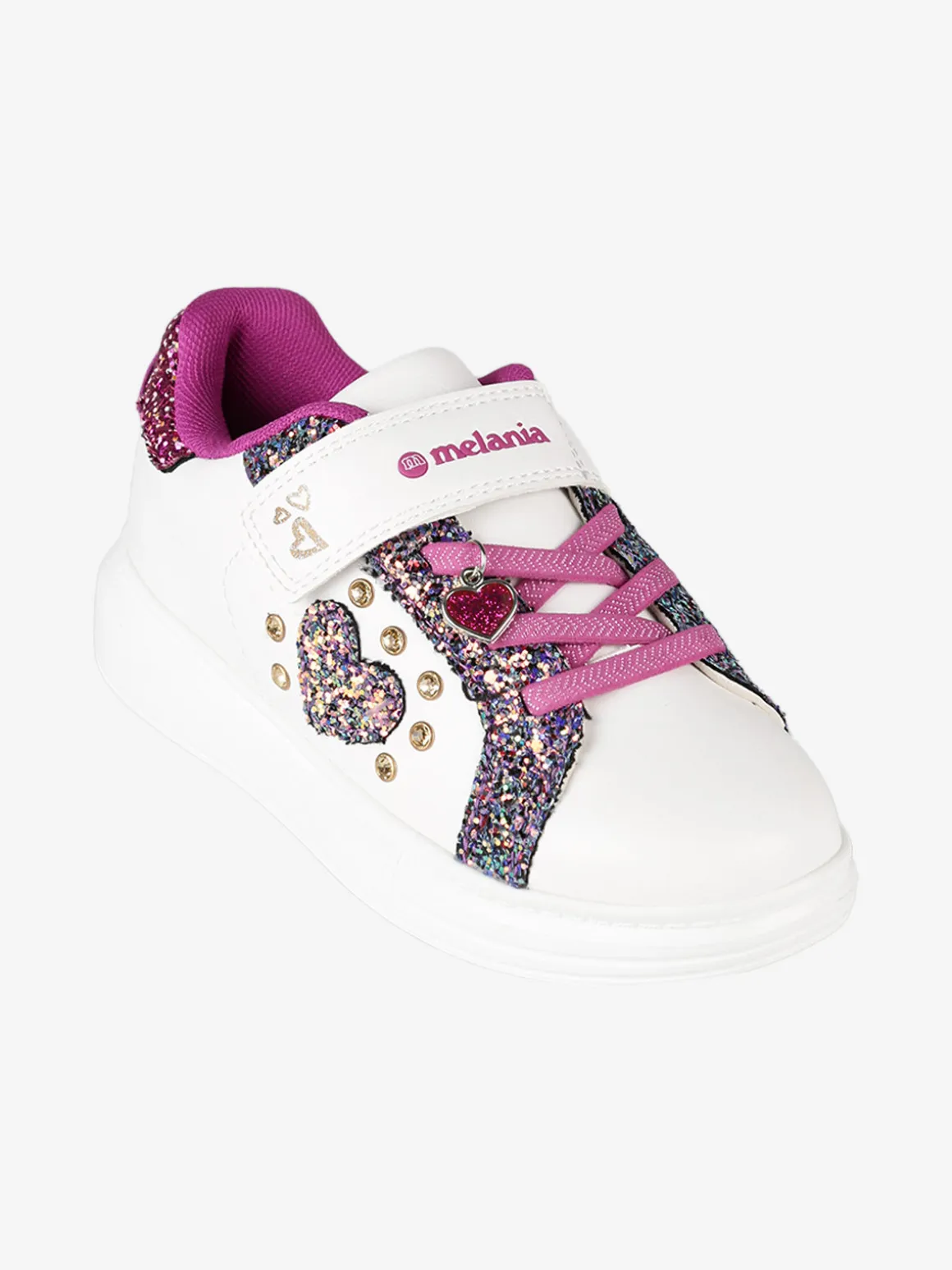 Melania Sneakers da bambina con cinturino a strappo
