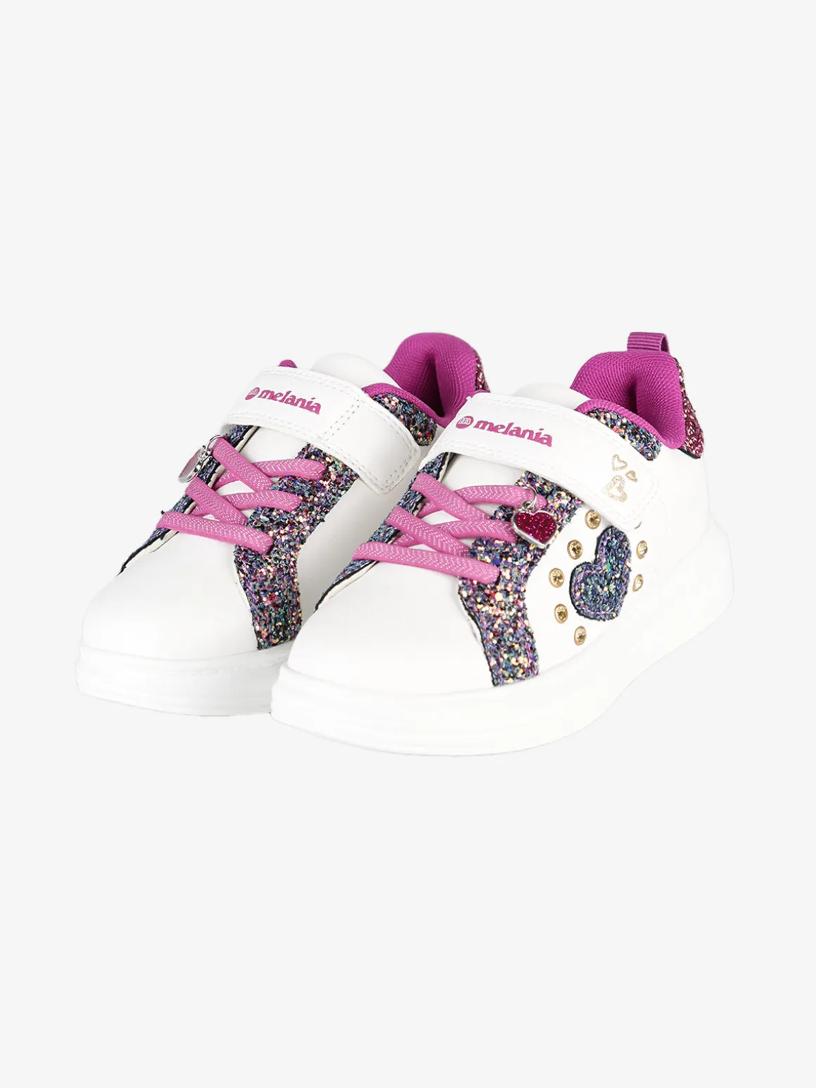 Melania Sneakers da bambina con cinturino a strappo