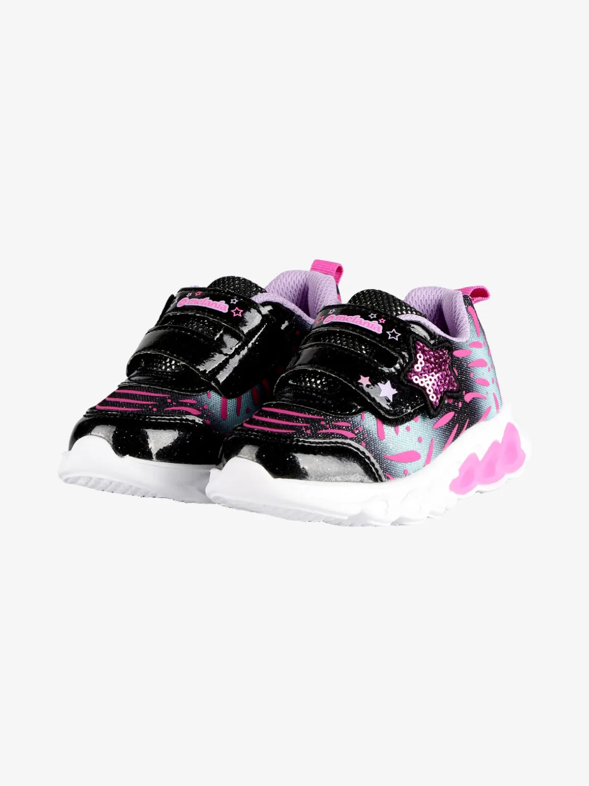 Melania Sneakers da bambina con strappo e luci