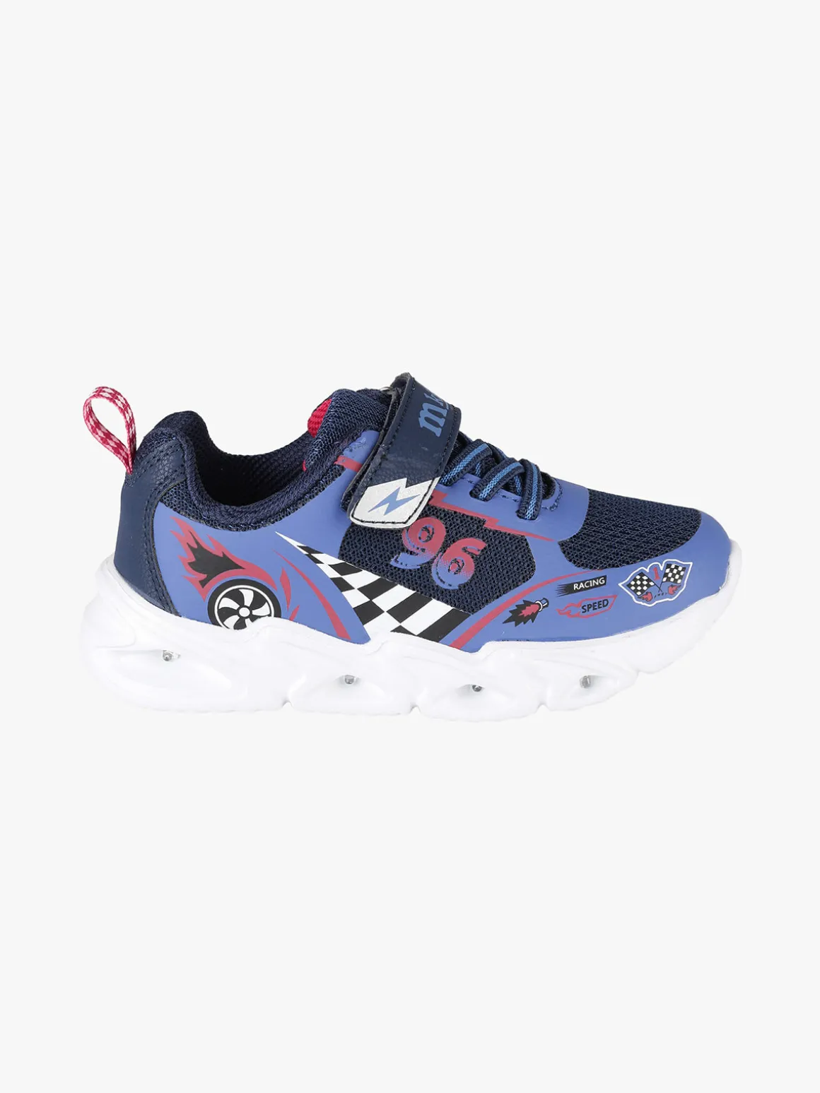 Melania Sneakers da bambino con luci e cinturino a strappo