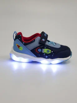 Melania Sneakers da bambino con luci e cintuino a strappo