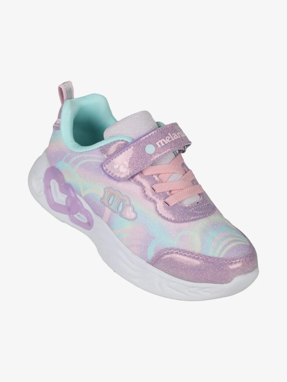 Melania Sneakers da ragazza con luci a cuore