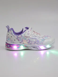 Melania Sneakers da ragazza con luci e cinturino a strappo