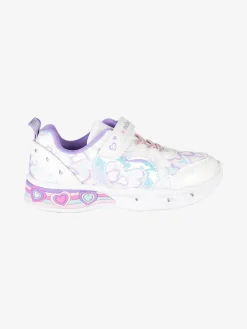 Melania Sneakers da ragazza con luci e cinturino a strappo