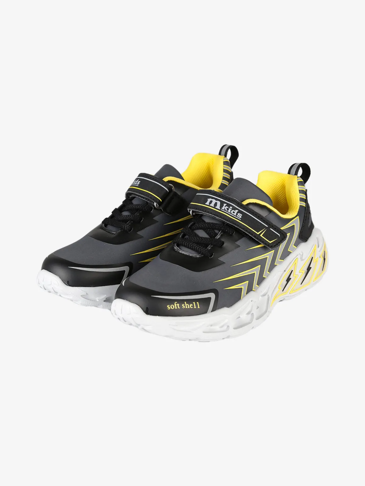 Melania Sneakers da ragazzo con luci e cinturino a strappo