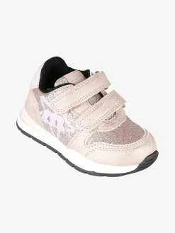 Melania Sneakers glitter da bambina con strappi