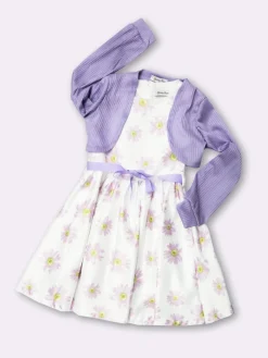 Melany Rose Abito elegante smanicato da bambina stampa fiori
