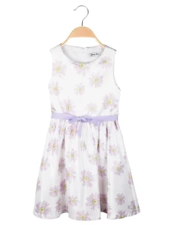 Melany Rose Abito elegante smanicato da bambina stampa fiori
