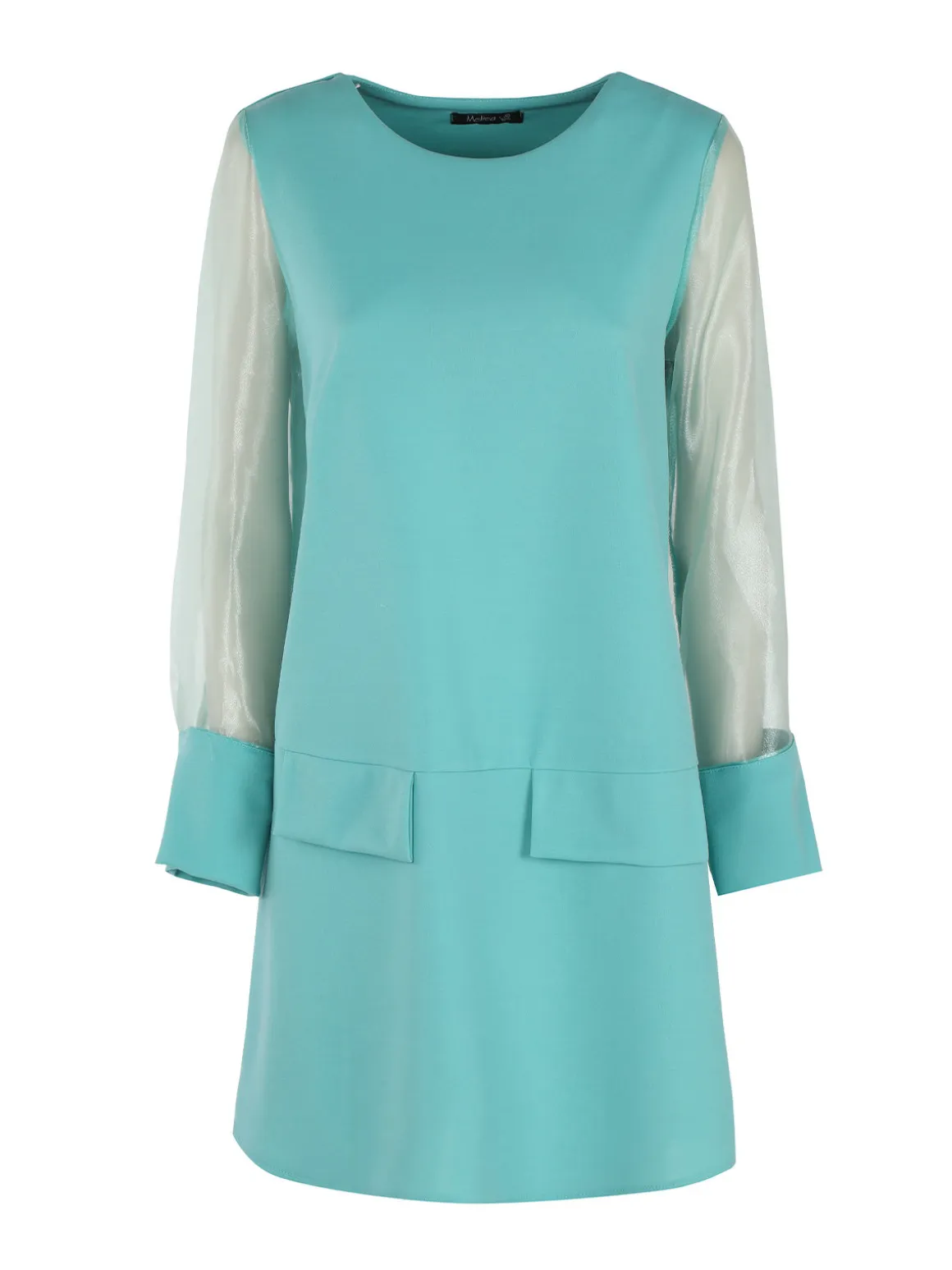 Melitea Abito girocollo da donna con maniche in tulle