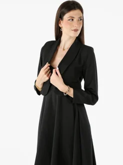 Melitea Blazer corto da donna elegante - nero