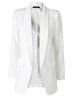 Melitea Blazer donna aperto - bianco