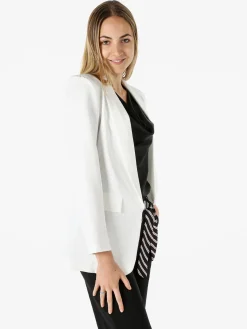 Melitea Blazer donna aperto - bianco