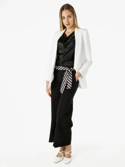 Melitea Blazer donna aperto - bianco