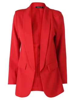Melitea Blazer donna aperto - rosso