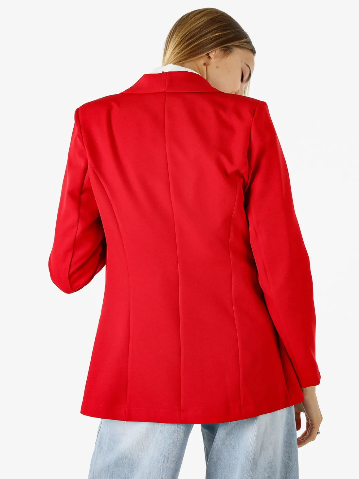 Melitea Blazer donna aperto - rosso