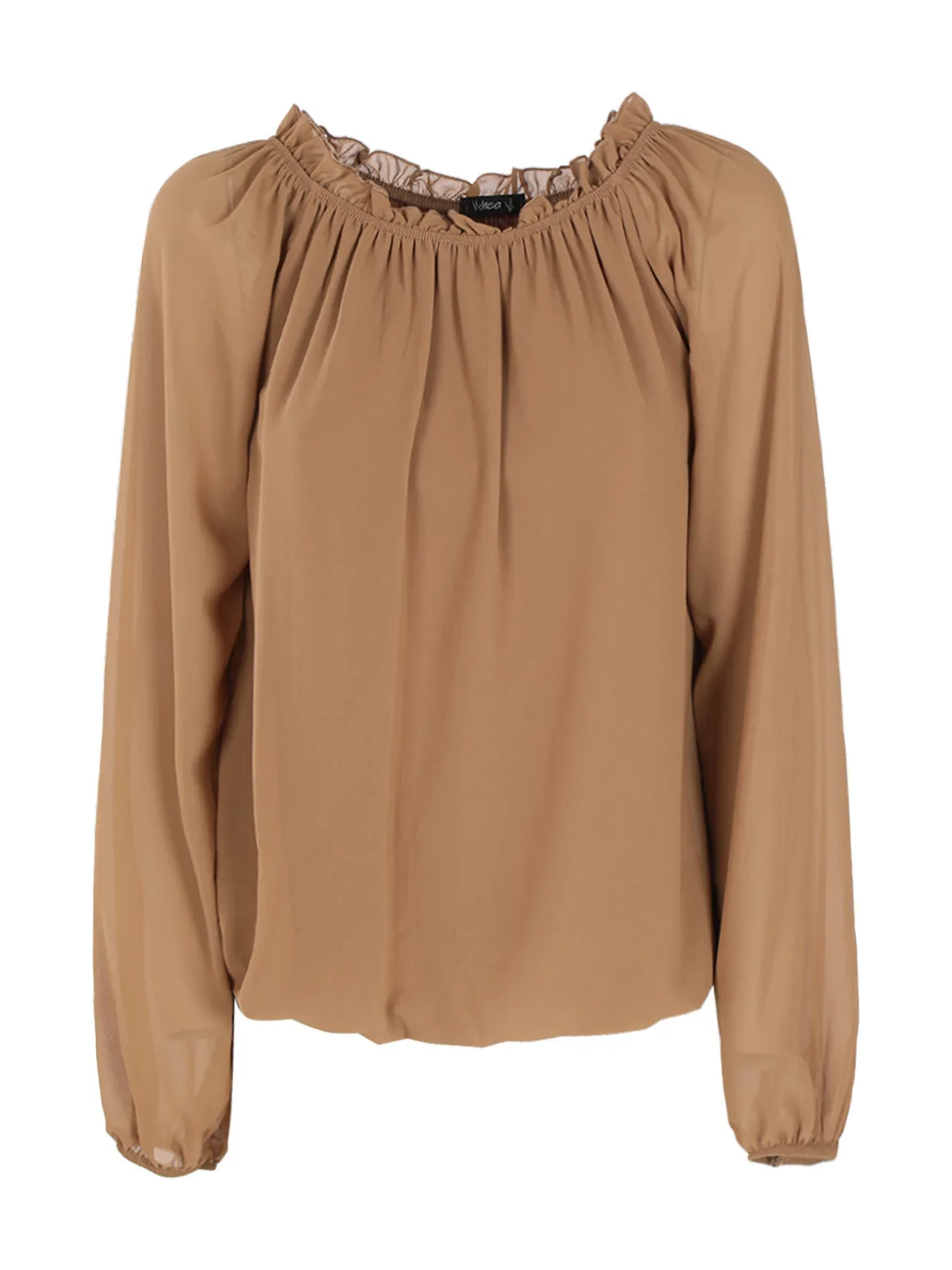 Melitea Blusa donna in voilè con scollo a barca